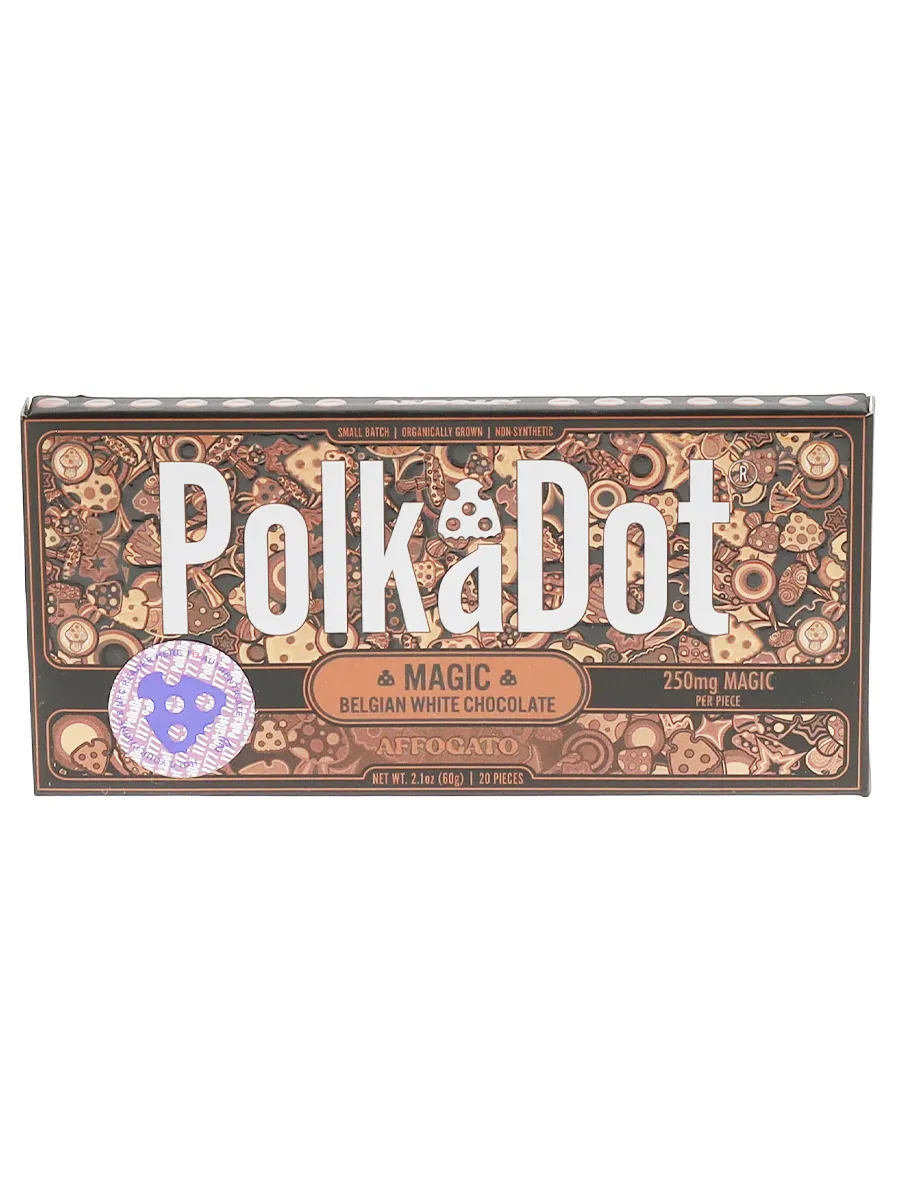 Affogato PolkaDot Magic Mushroom Belgian White Chocolate 250mg