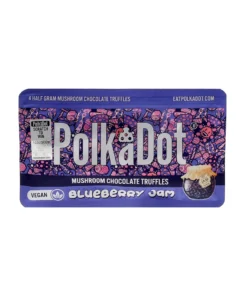 Blueberry Jam Polkadot Mushroom Chocolate Truffles 4 Half Gram