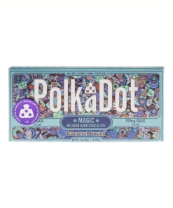 Coconut Bound PolkaDot Magic Mushroom Belgian White Chocolate 200mg Magic Per Piece
