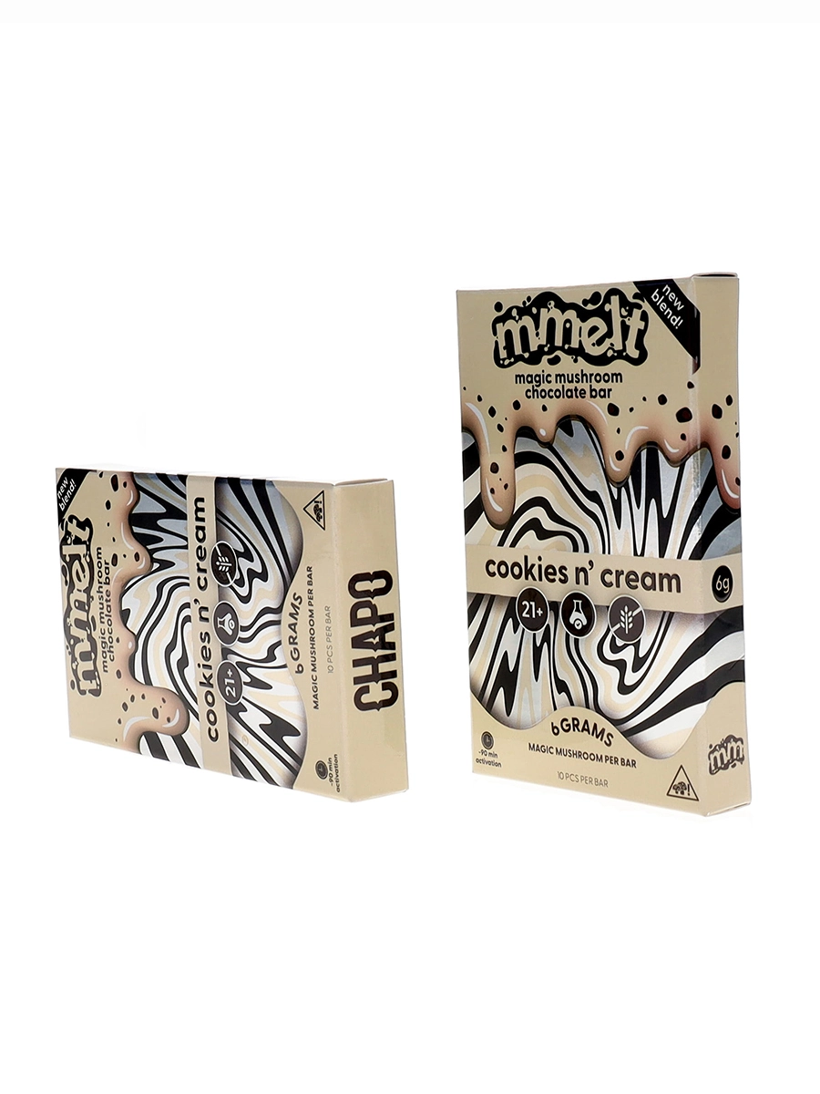 Cookies & Cream Mmelt Magic Mushroom Chocolate Bar 6G - Image 3