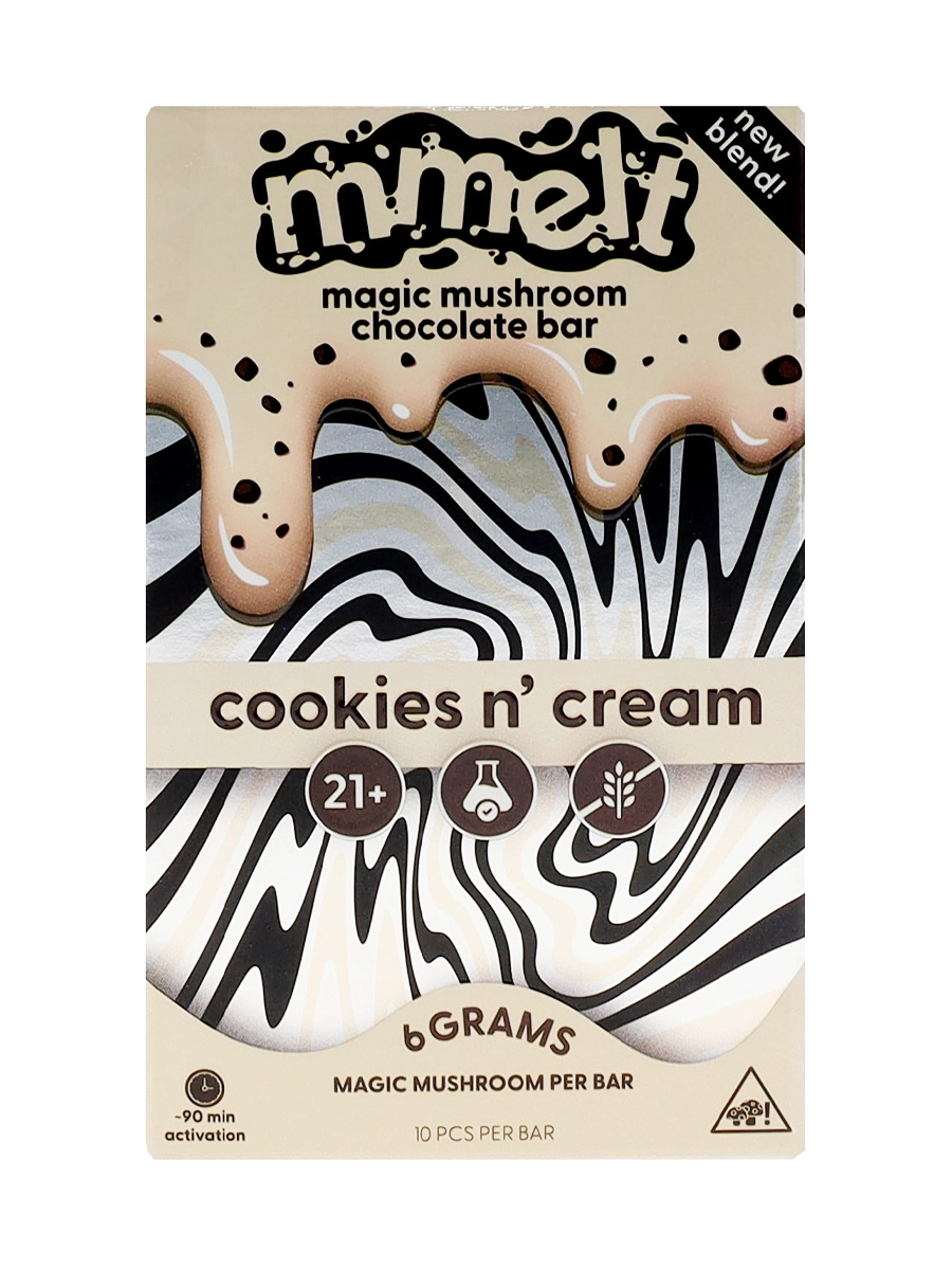 Cookies & Cream Mmelt Magic Mushroom Chocolate Bar 6G