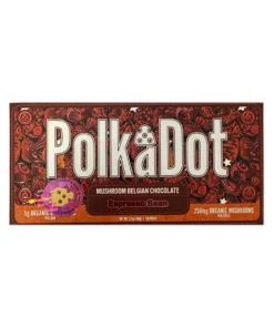 Espresso Bean PolkaDot Magic Mushroom Belgian Dark Chocolate 250mg Per Piece