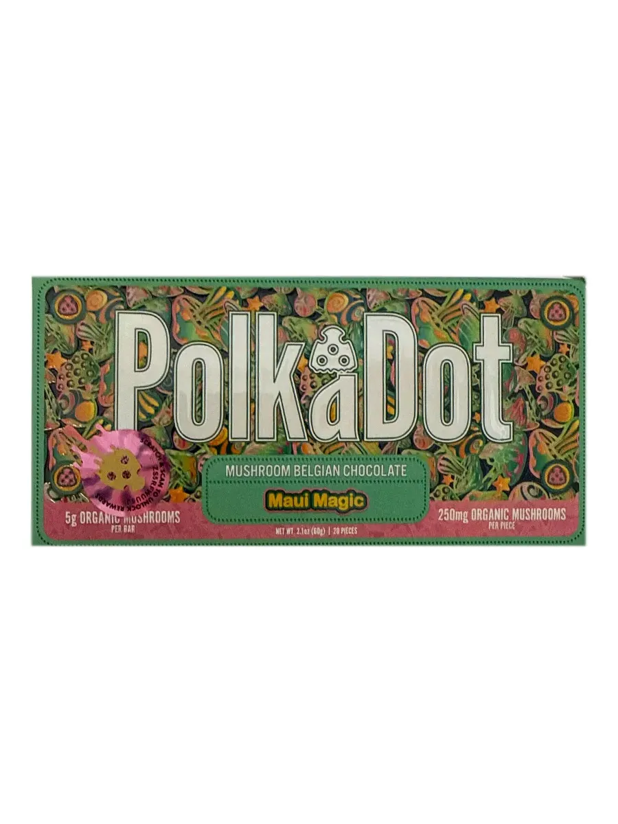 Maui Magic PolkaDot Magic Mushroom Belgian Dark Chocolate 250mg Per Piece