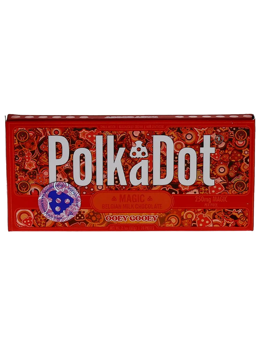 Ooey Gooey PolkaDot Magic Mushroom Belgian Milk Chocolate 250mg