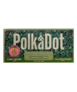 Peppermint Twist PolkaDot Magic Mushroom Belgian Dark Chocolate 250mg Per Piece