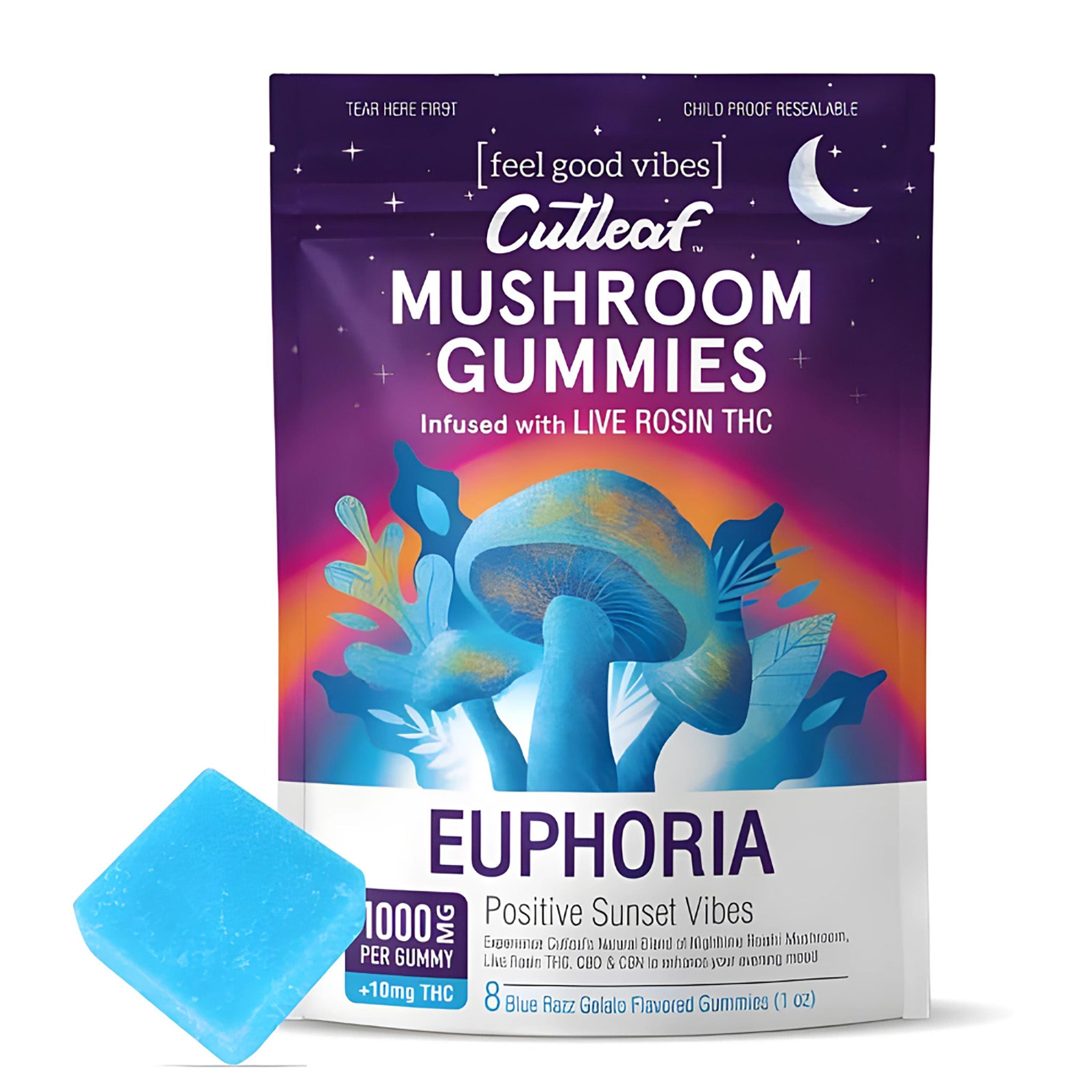 Cutleaf Mushroom Gummies – Live Rosin Euphoria Gummies